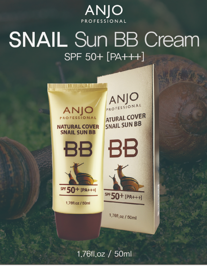 KOREAN COSMETIC Anjo Snail Natural Cover Sun BB Cream (spf 50+, Pa+++) 50ml
